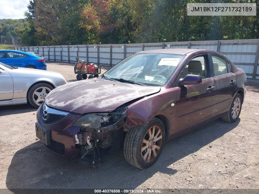 2007 Mazda Mazda3 I VIN: JM1BK12F271732189 Lot: 40376508