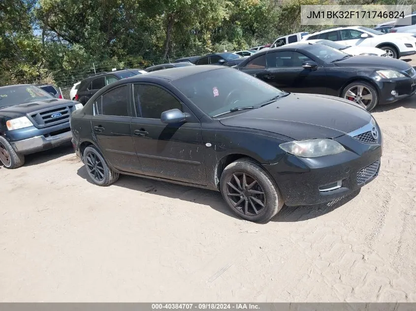 2007 Mazda Mazda3 I VIN: JM1BK32F171746824 Lot: 40384707