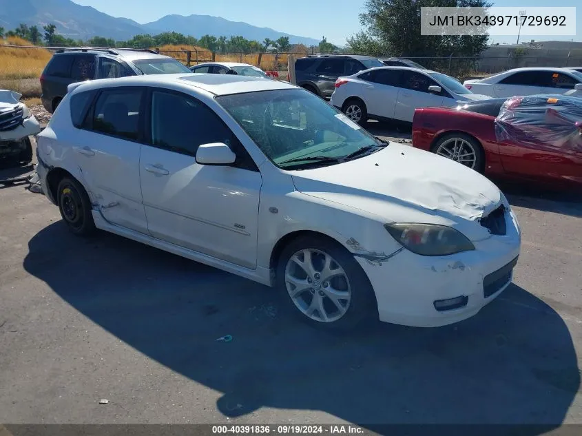 2007 Mazda Mazda3 S Touring VIN: JM1BK343971729692 Lot: 40391836