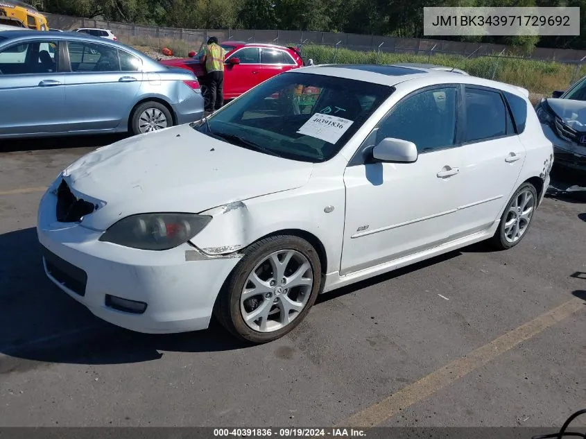 2007 Mazda Mazda3 S Touring VIN: JM1BK343971729692 Lot: 40391836