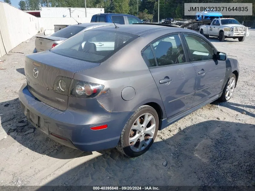 2007 Mazda Mazda3 S Touring VIN: JM1BK323371644835 Lot: 40395848