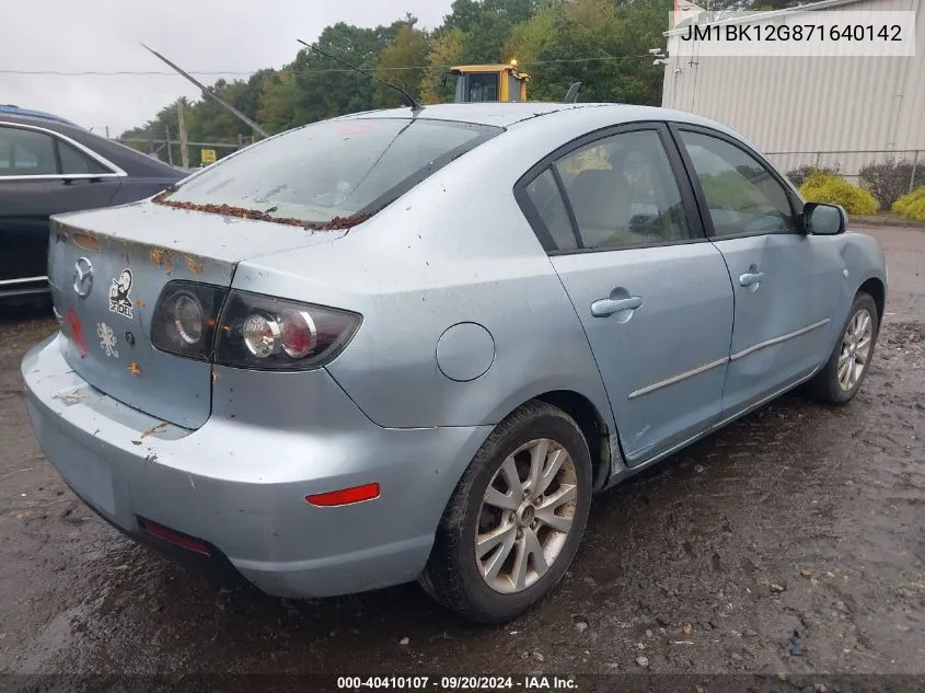 JM1BK12G871640142 2007 Mazda Mazda3 I