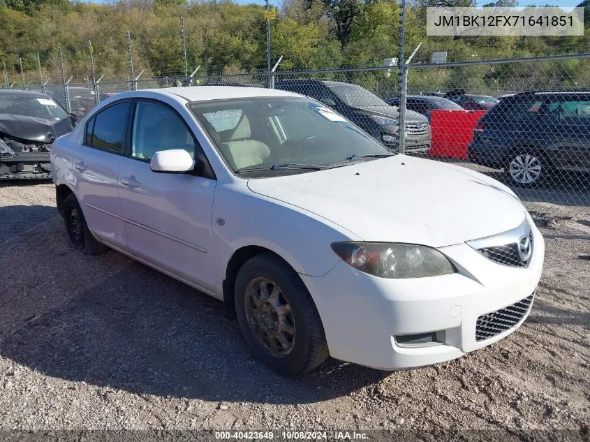 JM1BK12FX71641851 2007 Mazda Mazda3 I