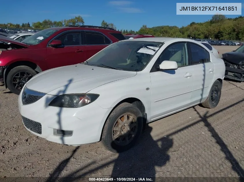 JM1BK12FX71641851 2007 Mazda Mazda3 I