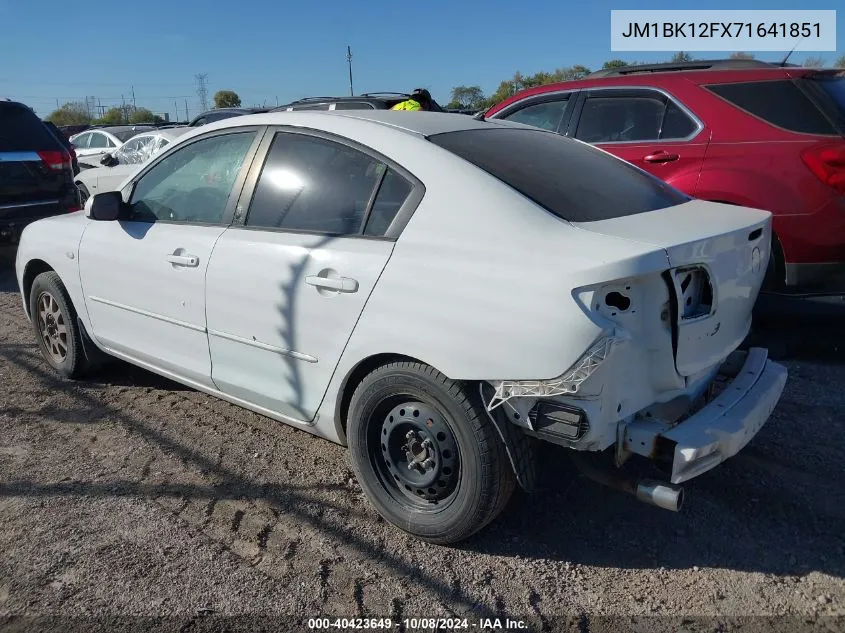 JM1BK12FX71641851 2007 Mazda Mazda3 I