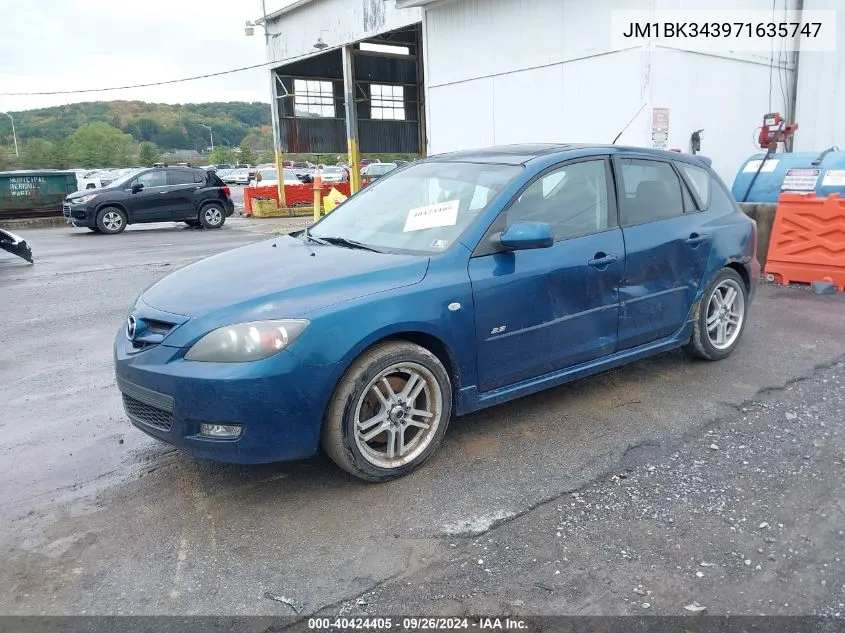 JM1BK343971635747 2007 Mazda Mazda3 S Grand Touring