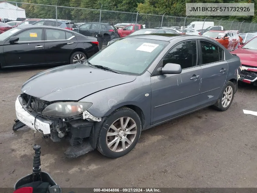 2007 Mazda Mazda3 I VIN: JM1BK32F571732926 Lot: 40454886