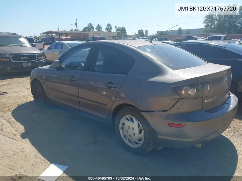 2007 Mazda Mazda3 I Sport VIN: JM1BK12GX71767720 Lot: 40465709