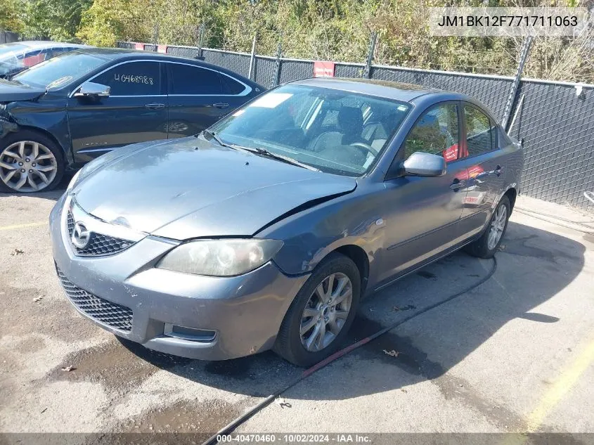 2007 Mazda Mazda3 I VIN: JM1BK12F771711063 Lot: 40470460