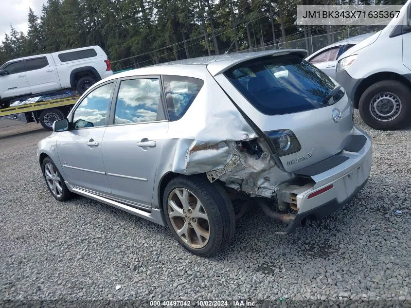 2007 Mazda Mazda3 S Touring VIN: JM1BK343X71635367 Lot: 40497042