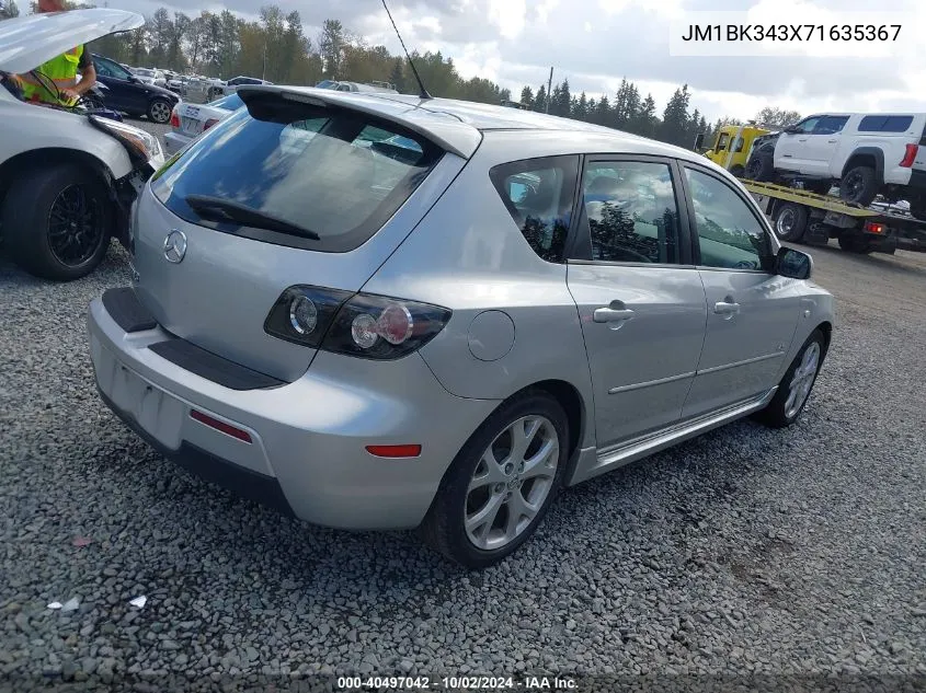 2007 Mazda Mazda3 S Touring VIN: JM1BK343X71635367 Lot: 40497042