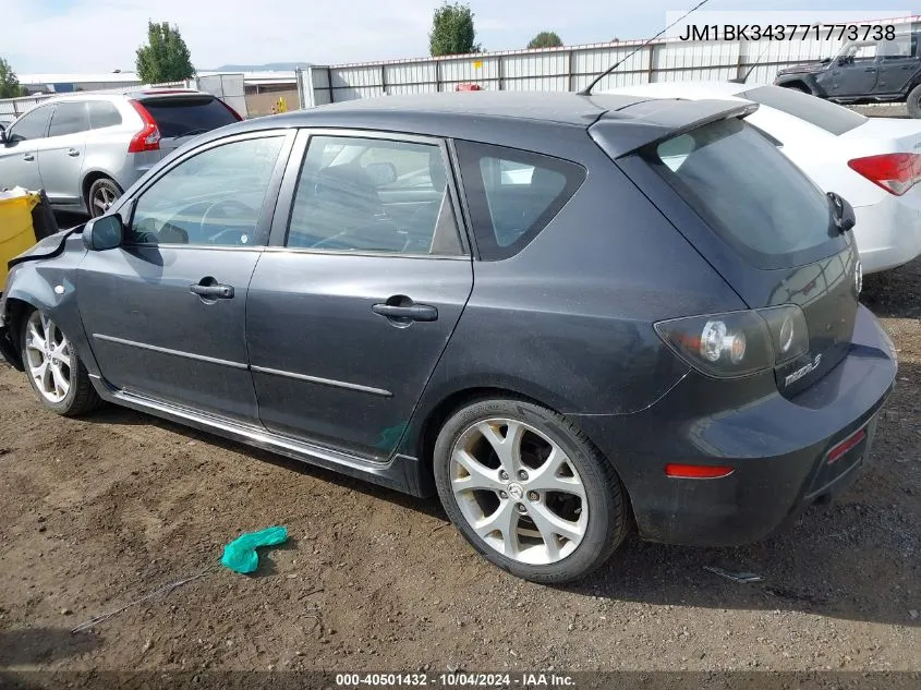 2007 Mazda Mazda3 S Grand Touring/S Touring VIN: JM1BK343771773738 Lot: 40501432