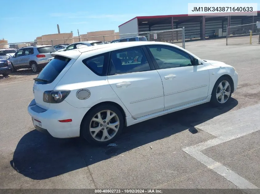 JM1BK343871640633 2007 Mazda Mazda3 S Touring