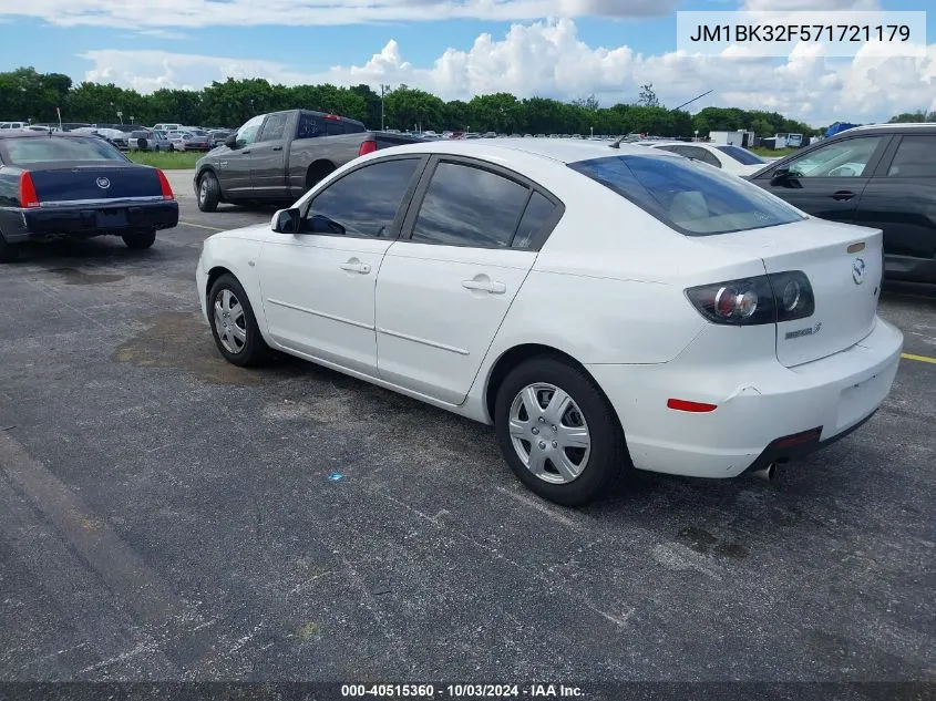 2007 Mazda Mazda3 I Sport VIN: JM1BK32F571721179 Lot: 40515360