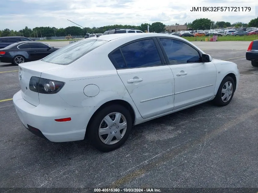 2007 Mazda Mazda3 I Sport VIN: JM1BK32F571721179 Lot: 40515360