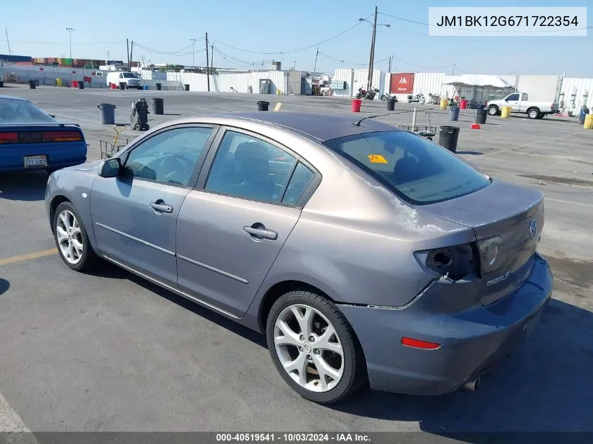 JM1BK12G671722354 2007 Mazda Mazda3 I Sport