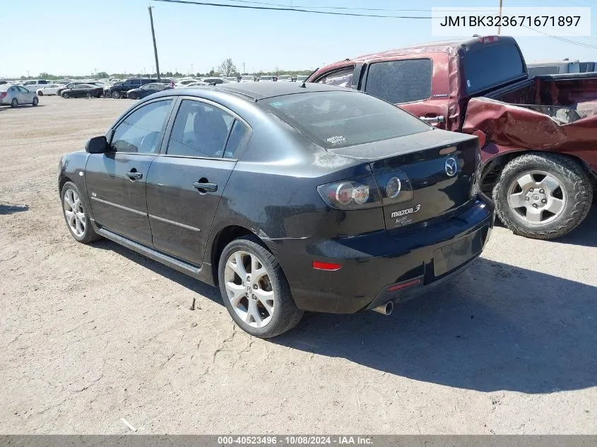 2007 Mazda Mazda3 S Touring VIN: JM1BK323671671897 Lot: 40523496