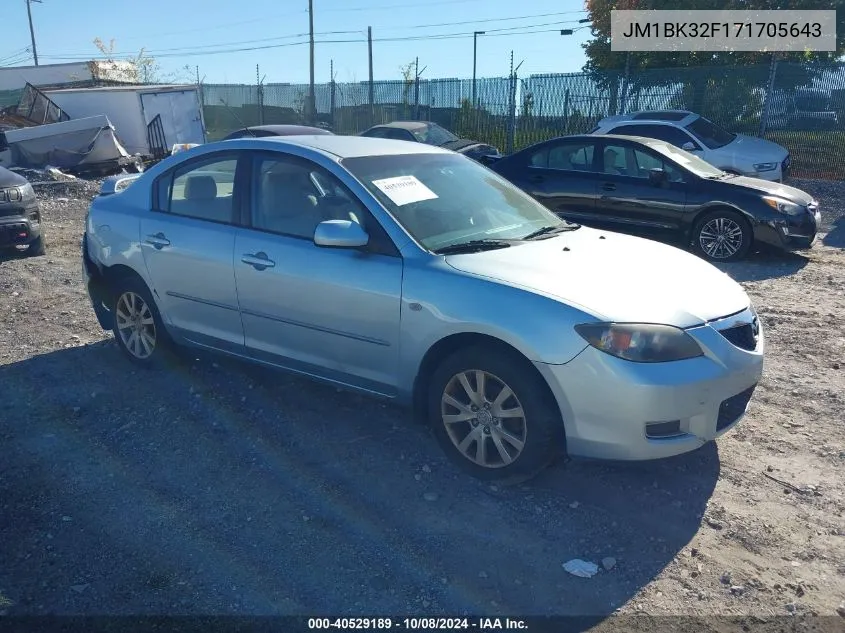 2007 Mazda Mazda3 I VIN: JM1BK32F171705643 Lot: 40529189