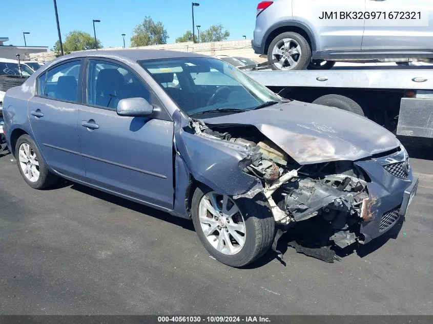 2007 Mazda 3 I VIN: JM1BK32G971672321 Lot: 40561030