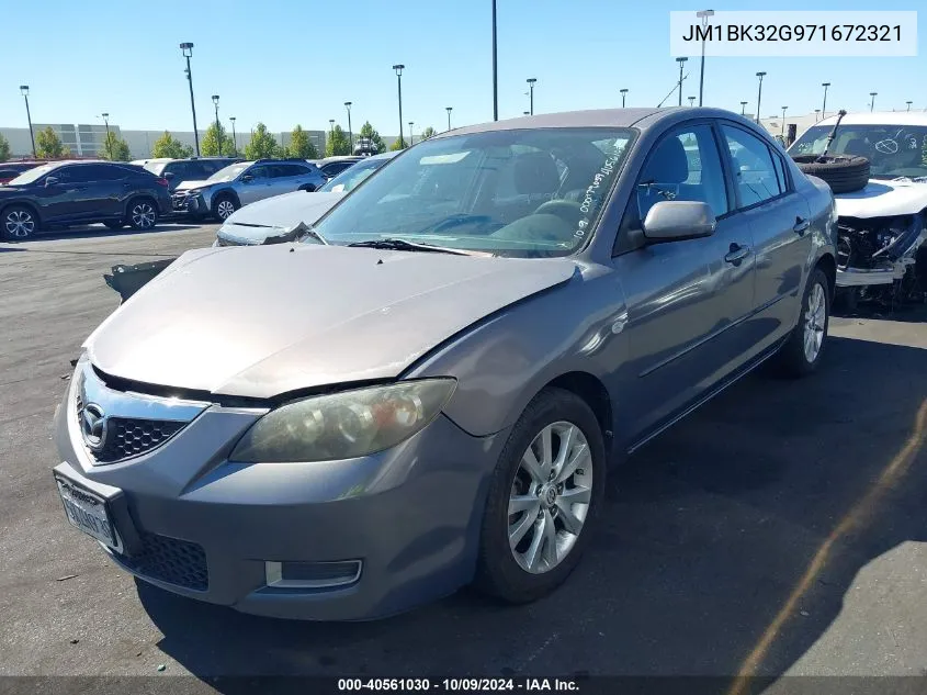 2007 Mazda 3 I VIN: JM1BK32G971672321 Lot: 40561030