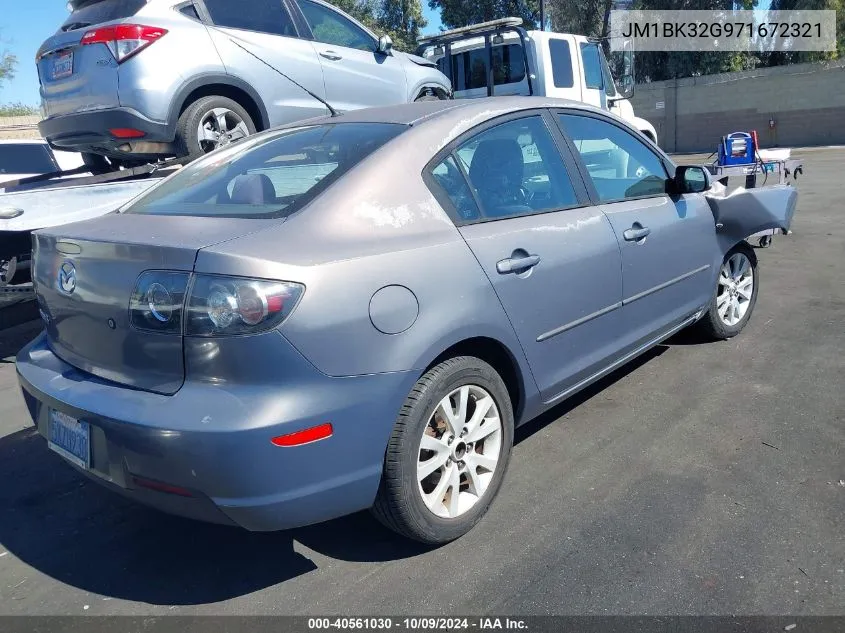 2007 Mazda 3 I VIN: JM1BK32G971672321 Lot: 40561030