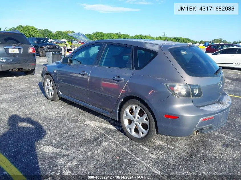 2007 Mazda Mazda3 S Sport VIN: JM1BK143171682033 Lot: 40592942