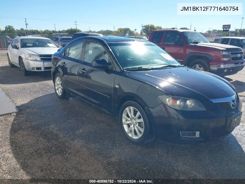 2007 Mazda Mazda3 I VIN: JM1BK12F771640754 Lot: 40596782