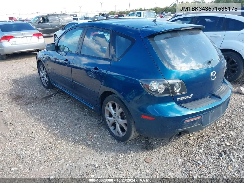 2007 Mazda Mazda3 S Grand Touring VIN: JM1BK343671636175 Lot: 40620988