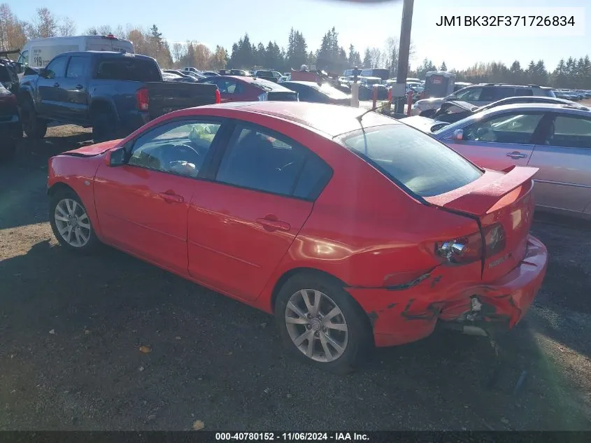 JM1BK32F371726834 2007 Mazda Mazda3 I