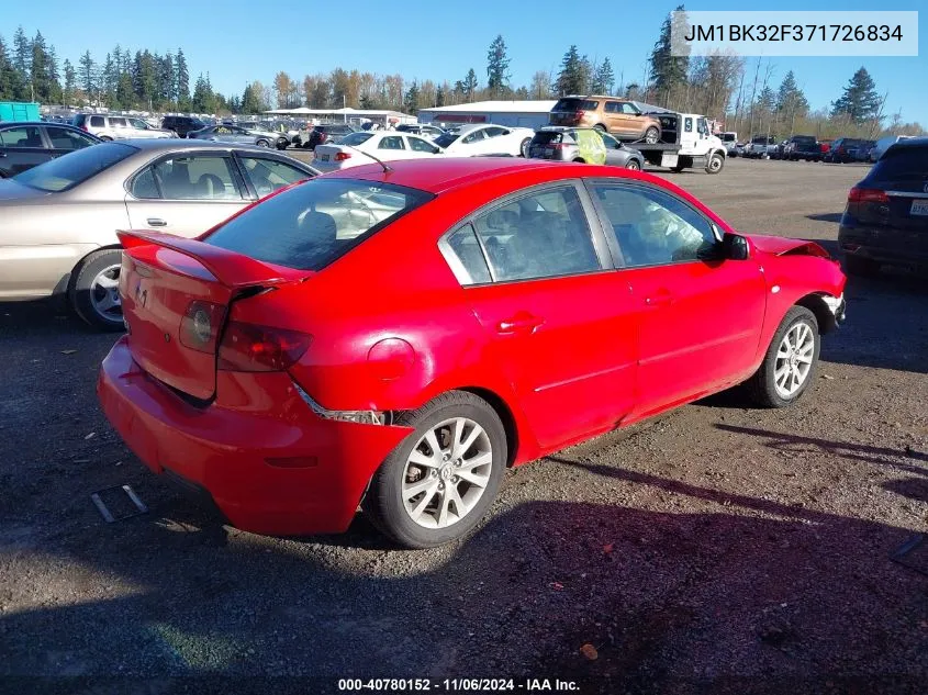 JM1BK32F371726834 2007 Mazda Mazda3 I