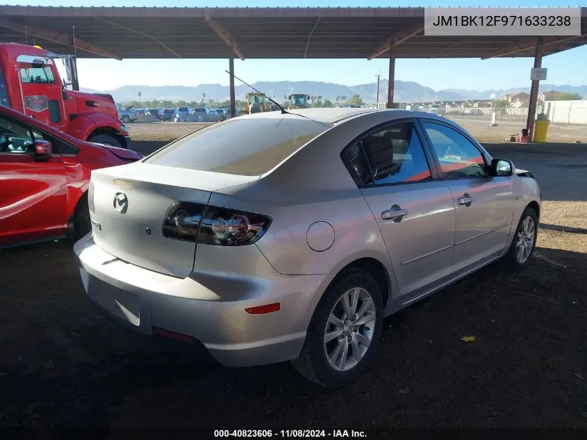 2007 Mazda Mazda3 I VIN: JM1BK12F971633238 Lot: 40823606