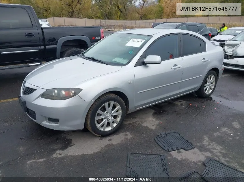 2007 Mazda Mazda3 I VIN: JM1BK12F571646777 Lot: 40825034