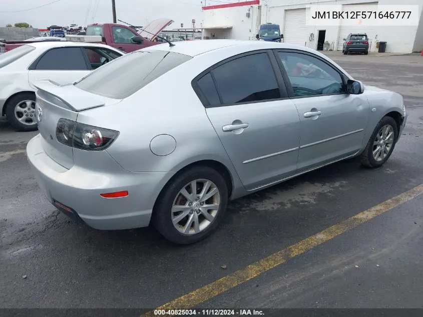 2007 Mazda Mazda3 I VIN: JM1BK12F571646777 Lot: 40825034