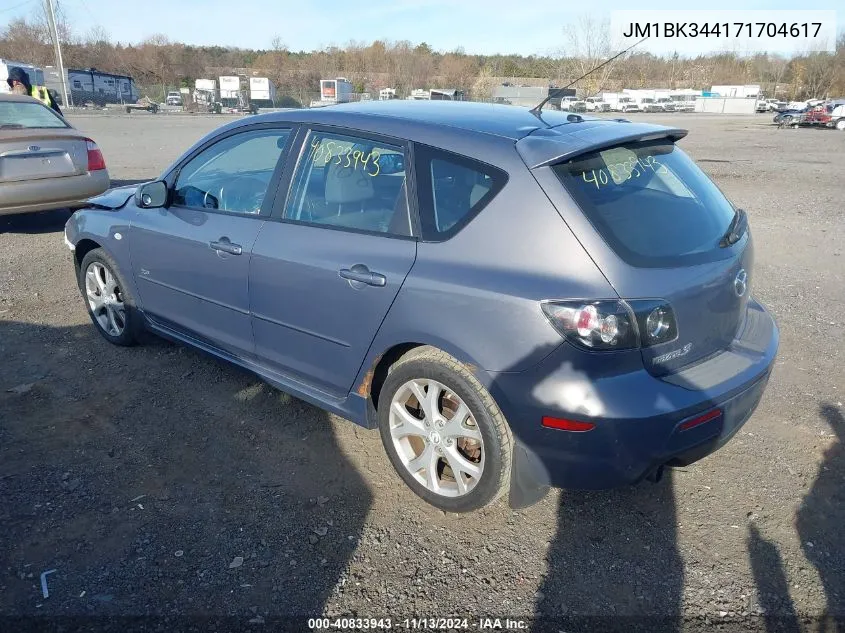 2007 Mazda Mazda3 S Touring VIN: JM1BK344171704617 Lot: 40833943