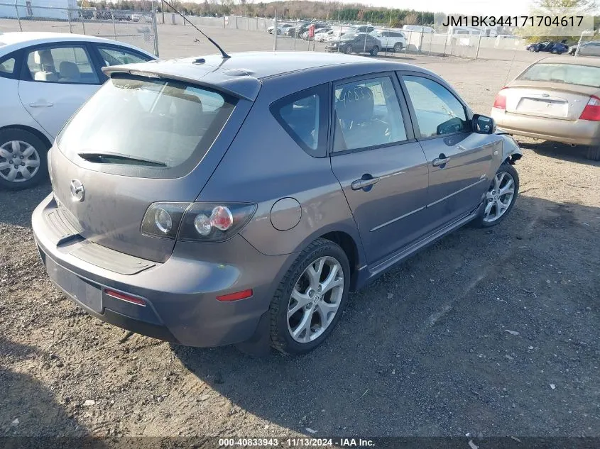 2007 Mazda Mazda3 S Touring VIN: JM1BK344171704617 Lot: 40833943