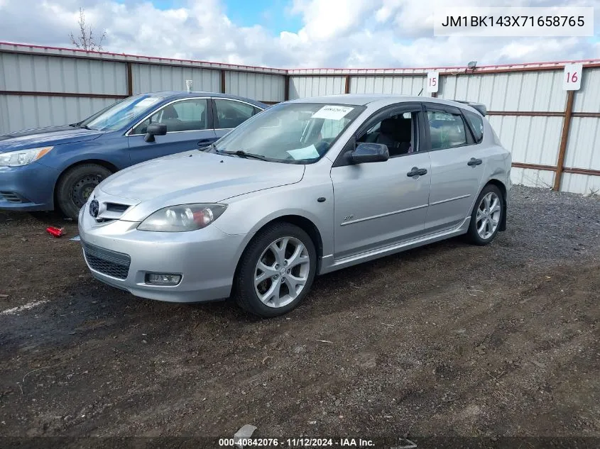 2007 Mazda Mazda3 S Sport VIN: JM1BK143X71658765 Lot: 40842076