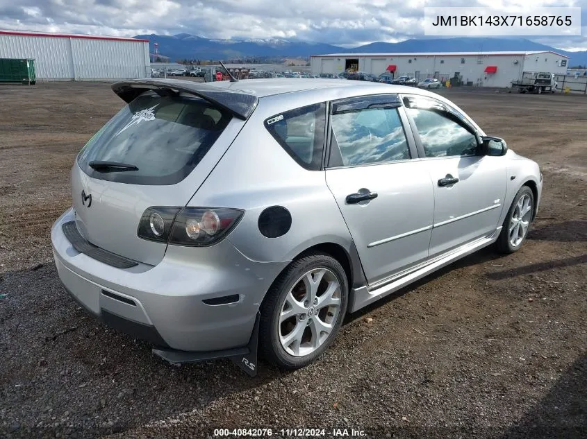 2007 Mazda Mazda3 S Sport VIN: JM1BK143X71658765 Lot: 40842076