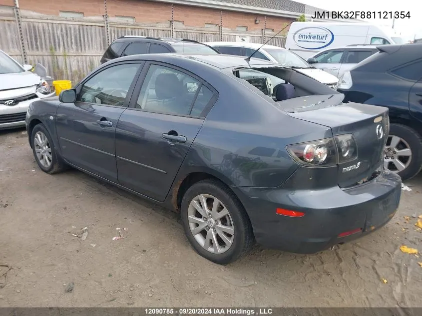 2008 Mazda Mazda3 VIN: JM1BK32F881121354 Lot: 12090785