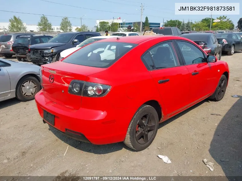 JM1BK32F981873581 2008 Mazda Mazda3