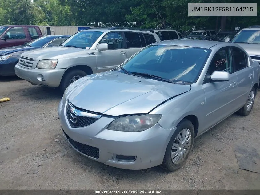 JM1BK12F581164215 2008 Mazda Mazda3 I Sport