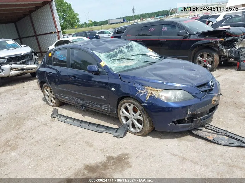 JM1BK343481113576 2008 Mazda Mazda3 S Sport