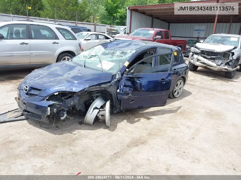 JM1BK343481113576 2008 Mazda Mazda3 S Sport