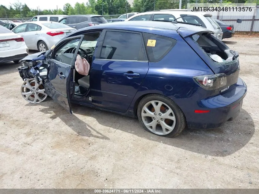 JM1BK343481113576 2008 Mazda Mazda3 S Sport