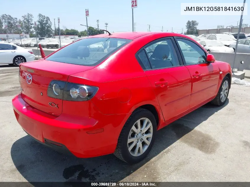 JM1BK12G581841630 2008 Mazda Mazda3 I