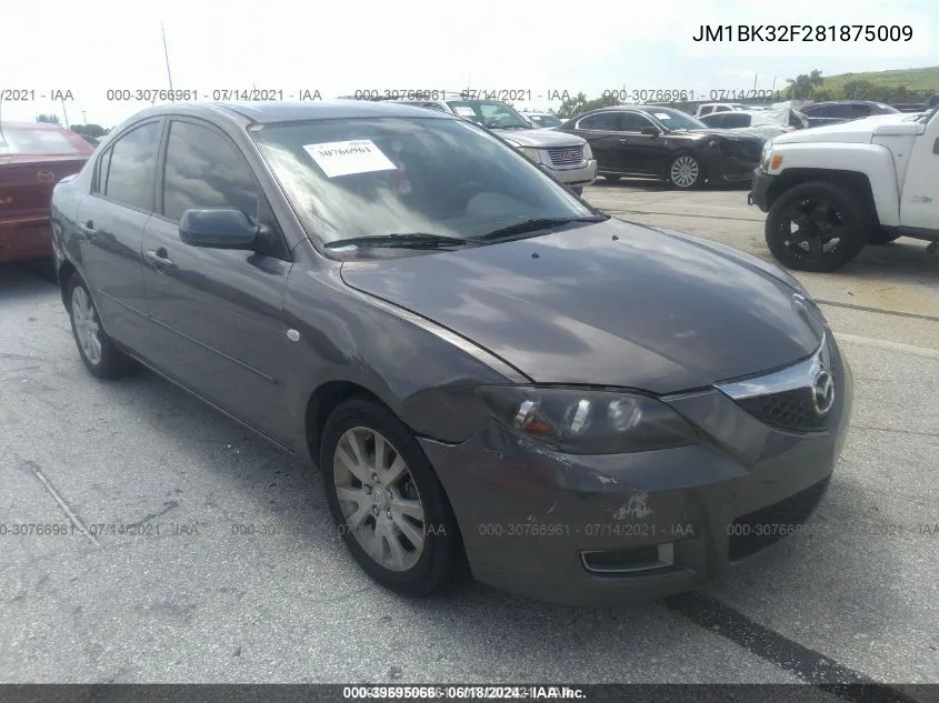 2008 Mazda Mazda3 I VIN: JM1BK32F281875009 Lot: 39695066