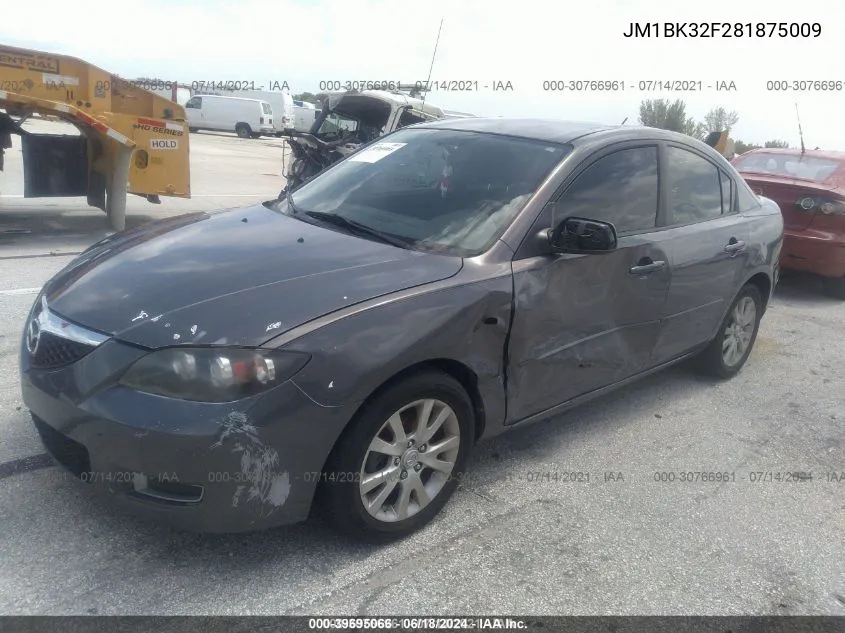 2008 Mazda Mazda3 I VIN: JM1BK32F281875009 Lot: 39695066