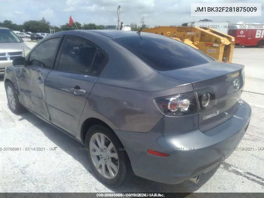 2008 Mazda Mazda3 I VIN: JM1BK32F281875009 Lot: 39695066