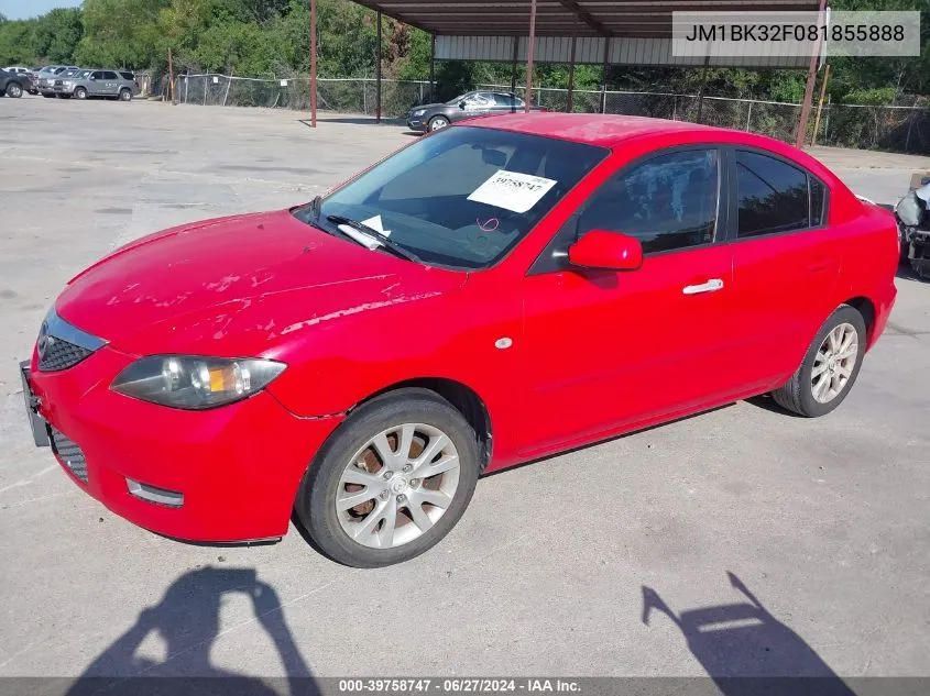 2008 Mazda Mazda3 I VIN: JM1BK32F081855888 Lot: 39758747