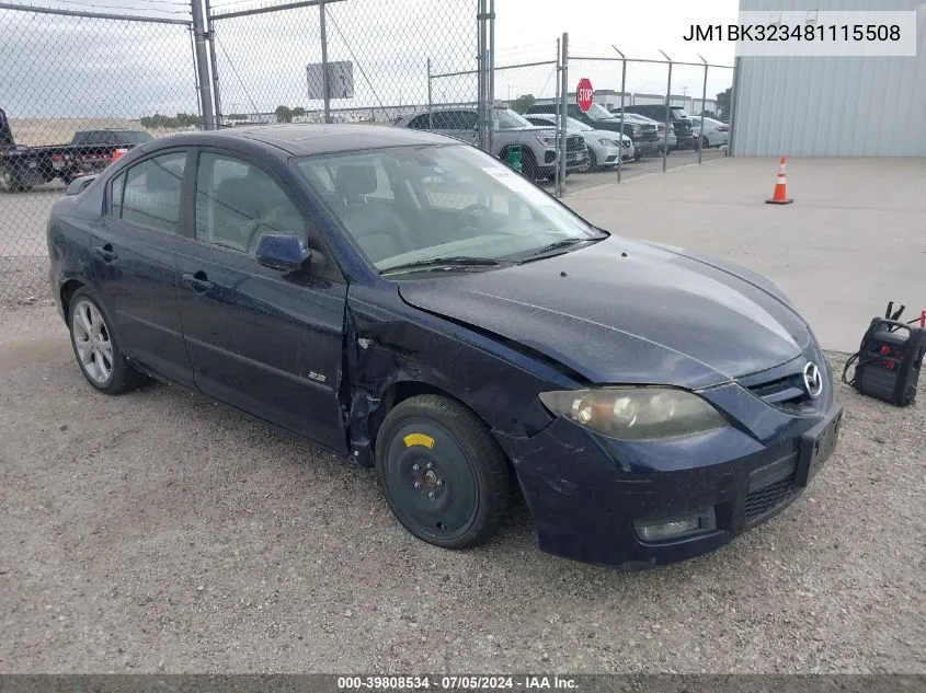 JM1BK323481115508 2008 Mazda Mazda3 S Grand Touring