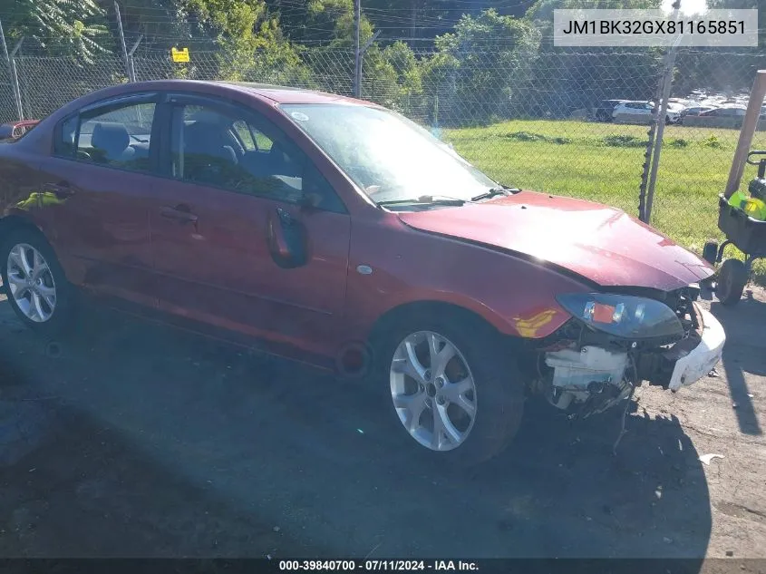 JM1BK32GX81165851 2008 Mazda Mazda3 I Touring Value